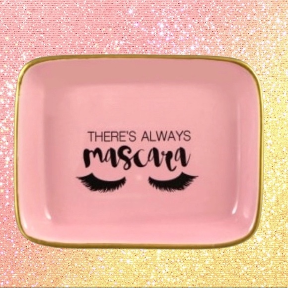 THERE’S ALWAYS MASCARA JEWELRY DISH/TRINKET TRAY - Picture 2 of 2